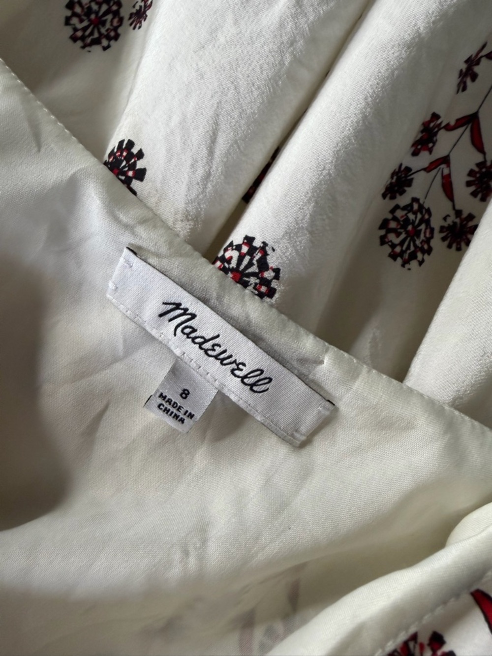 Madewell Silk Sandstar Dress in Vine Floral Size 8 - Picture 4 of 5